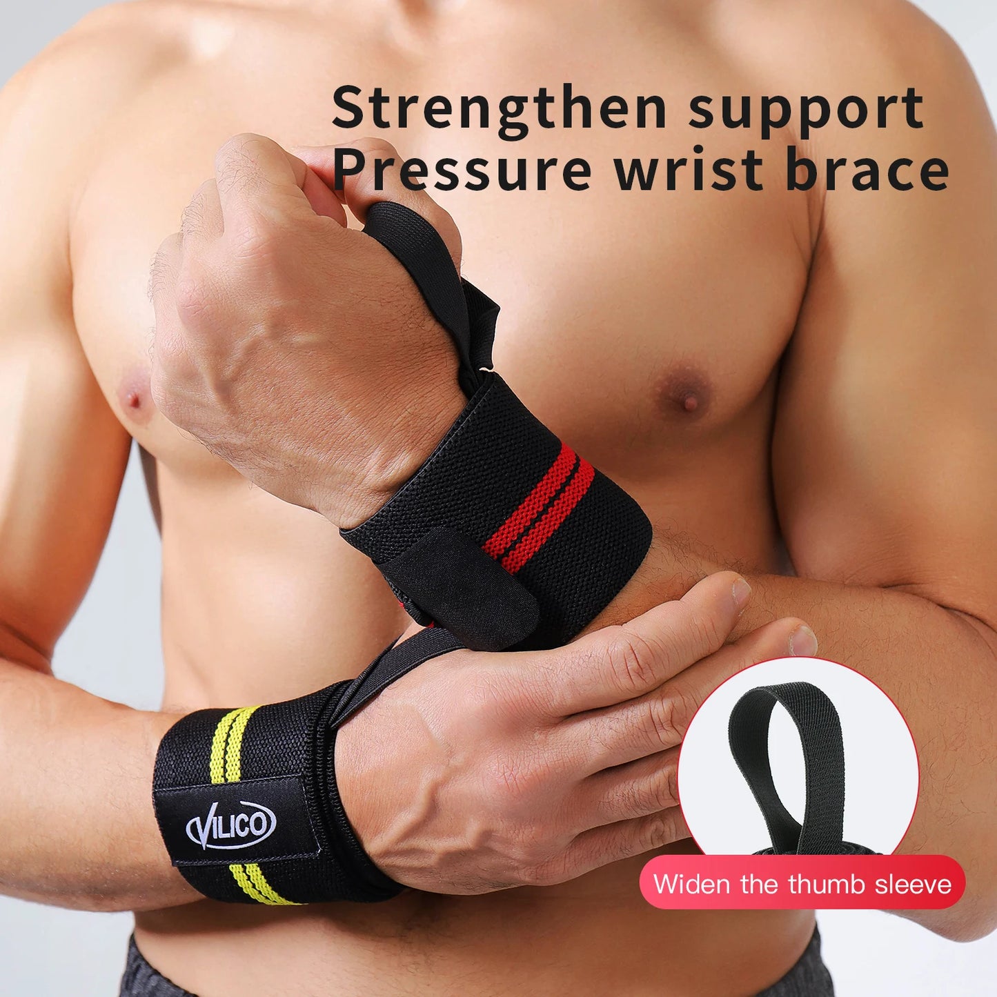 Wrist Support Wraps Straps For Extra Strength Weight Lifting