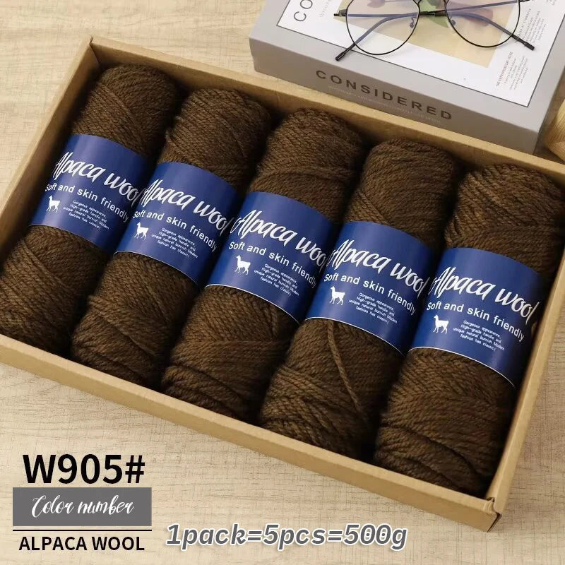 Sichuan Alpaca Wool Yarn Blended Ring Spun Hand Woven For Warm Garments And Accessories