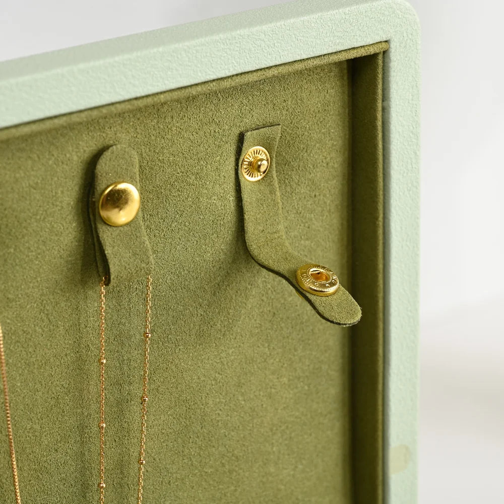 Oirlv Velvet Jewelry Organizer Box With Lock And Removable Dividers
