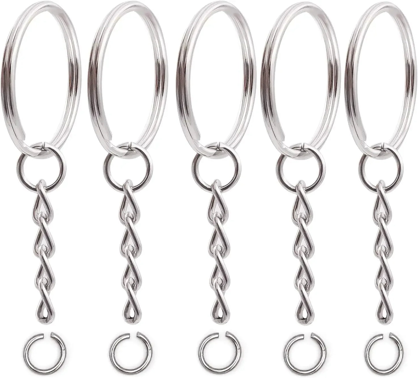Metal Blank Key Ring DIY Keychain Split Ring For Men Women