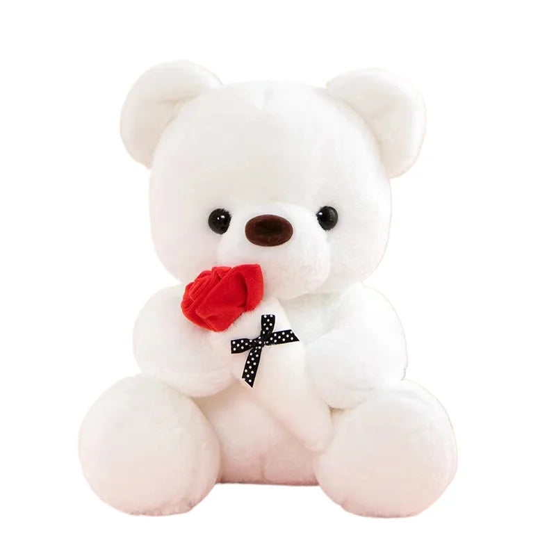Rose Bear Plush Toy Romantic Gift For Girlfriend Valentines Day