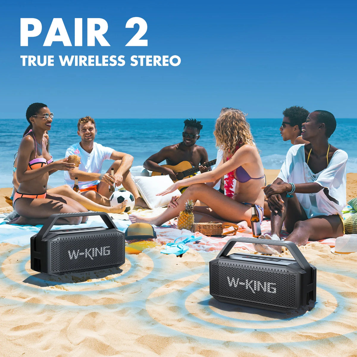 W-King D9-1 Portable Bluetooth Speaker With Subwoofer And IPX6 Waterproof