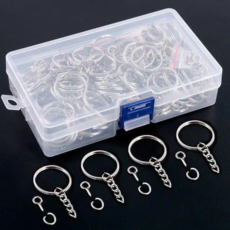 Metal Blank Key Ring DIY Keychain Split Ring For Men Women