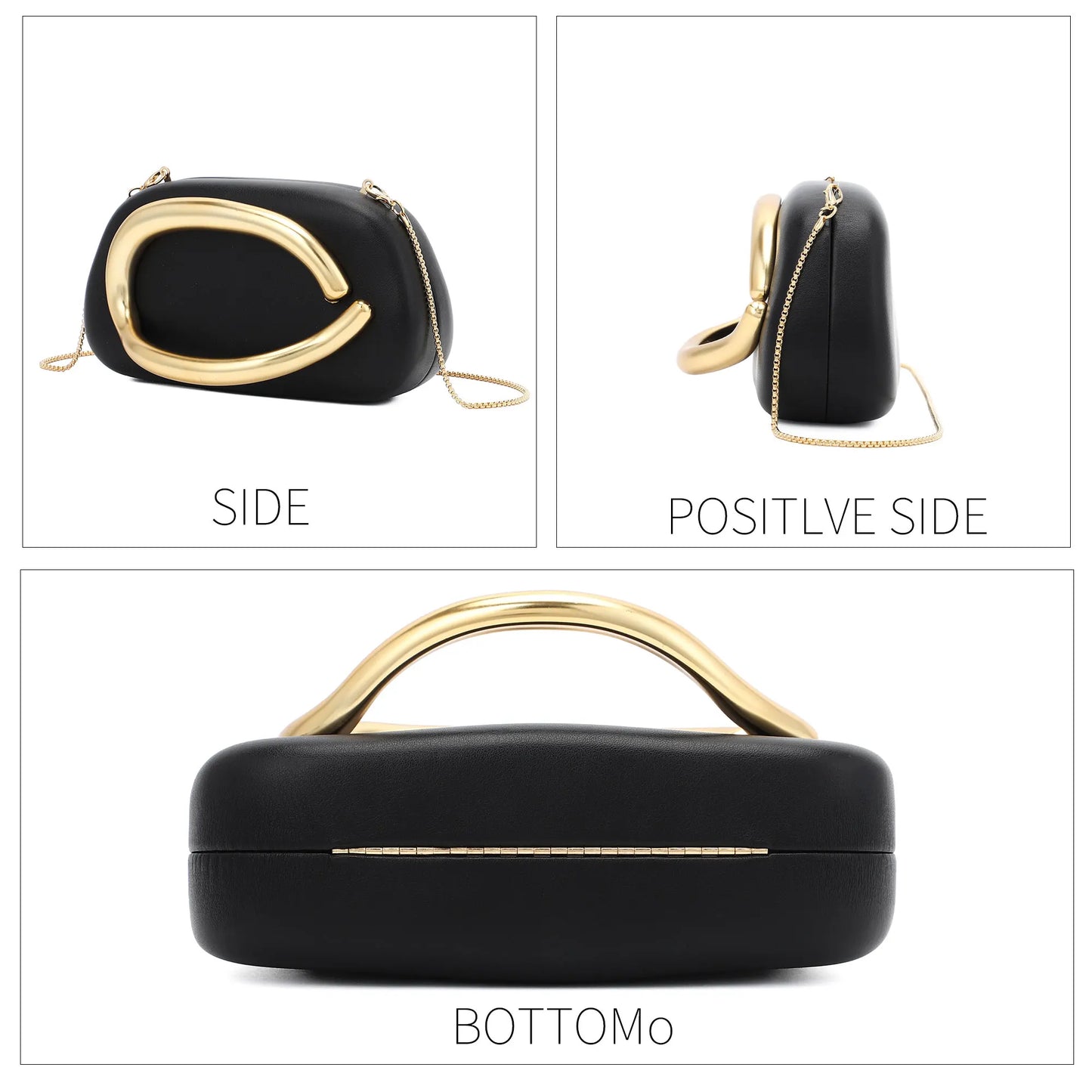 Women Evening Clutch Bag With Chain Handle Crossbody Party Purse