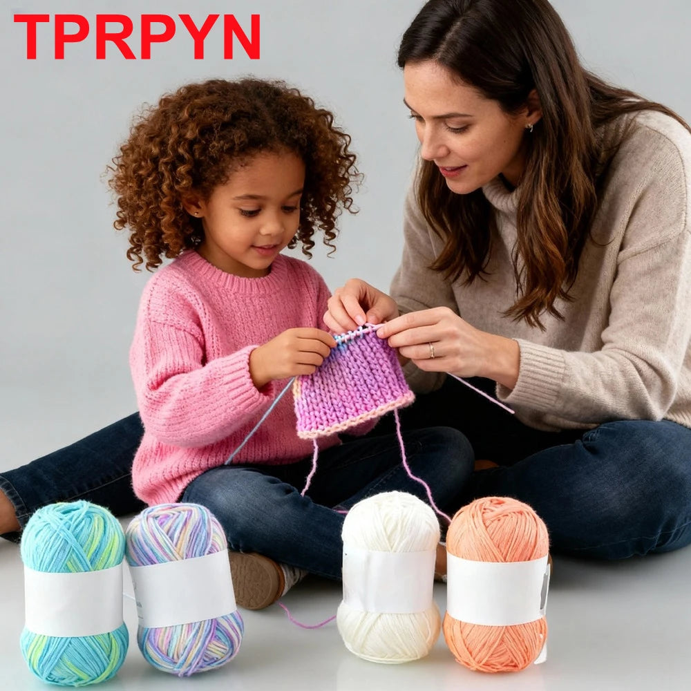 Cotton Bamboo Blend Yarn Hand Knitting Crochet DIY Sweater Dolls