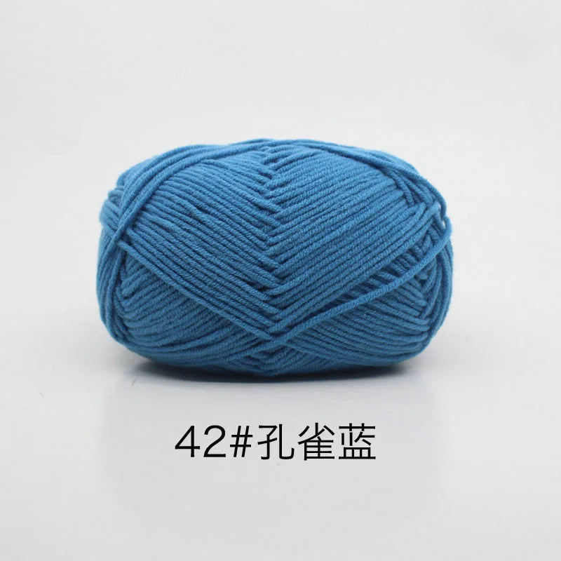 Milk Cotton 4 Ply Yarn For Crochet And Knitting Crafts