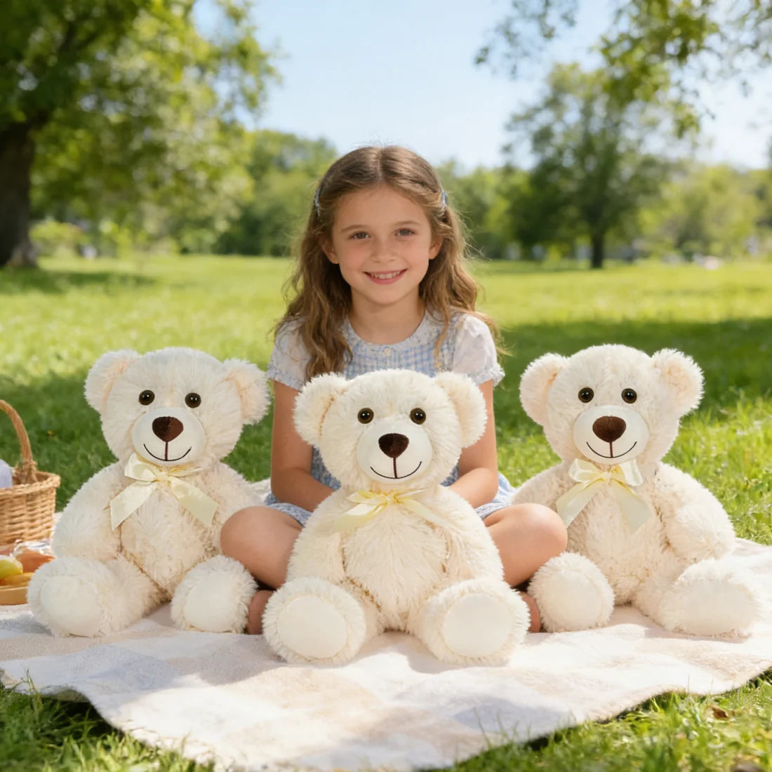 SNOWOLF Teddy Bear Plush Toy Gift For Girls Soft Huggable