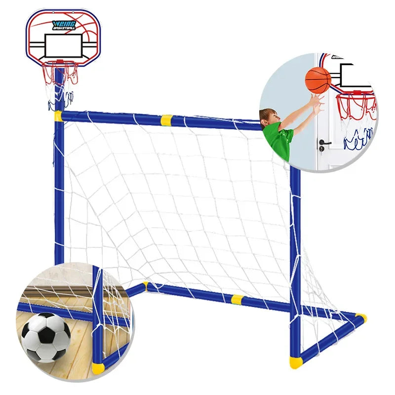 Kmoist 2 In 1 Sports Toy Basketball And Football Goal