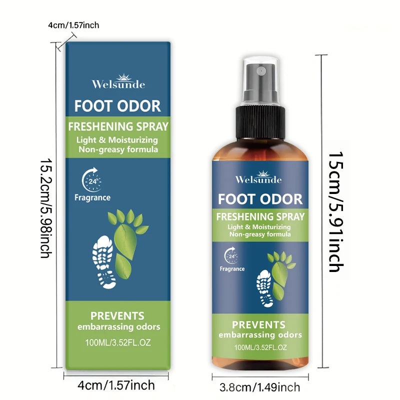 Welsunde Natural Foot And Shoe Odor Control Deodorant Spray