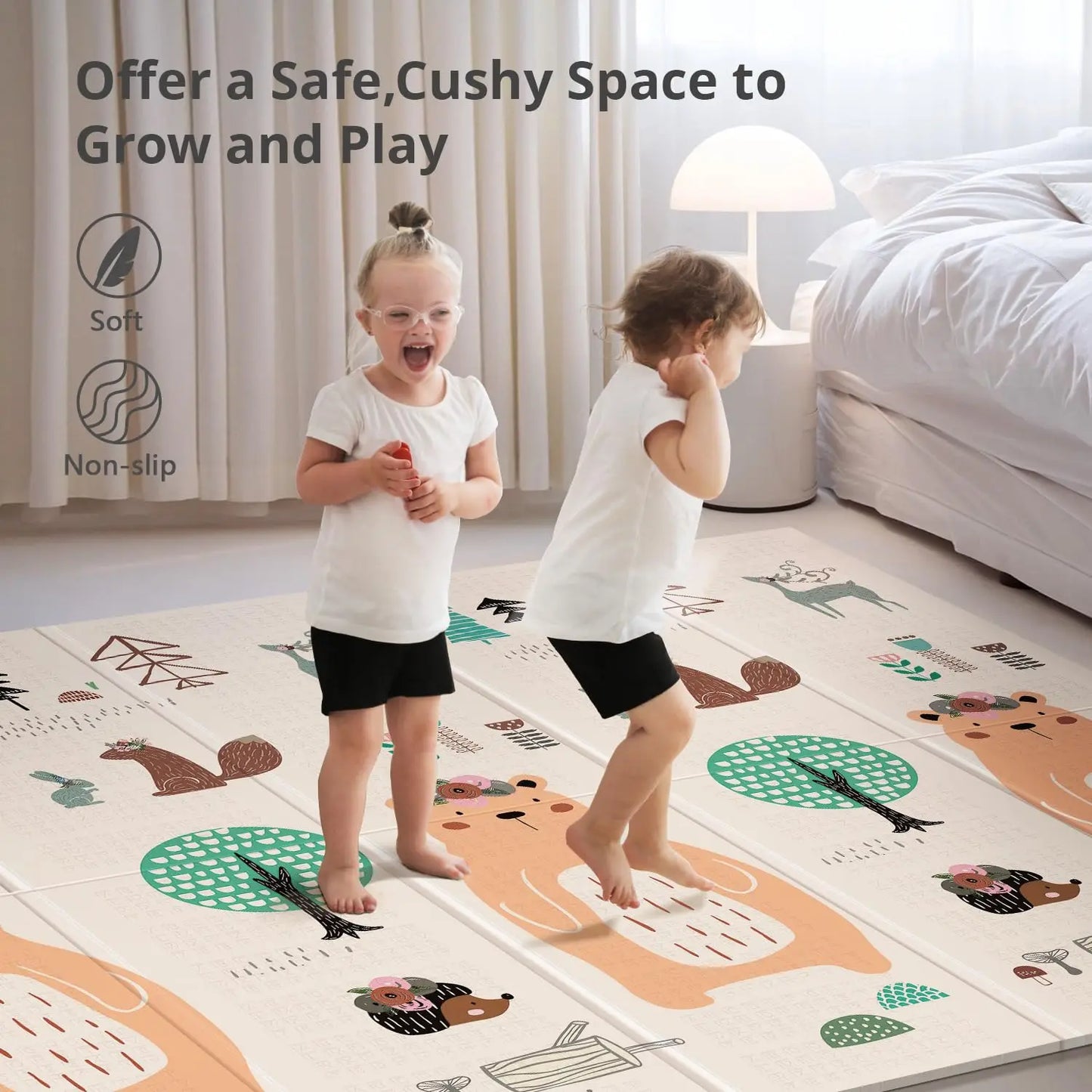 Foldable Baby Play Mat Waterproof Foam For Tummy Time Babies