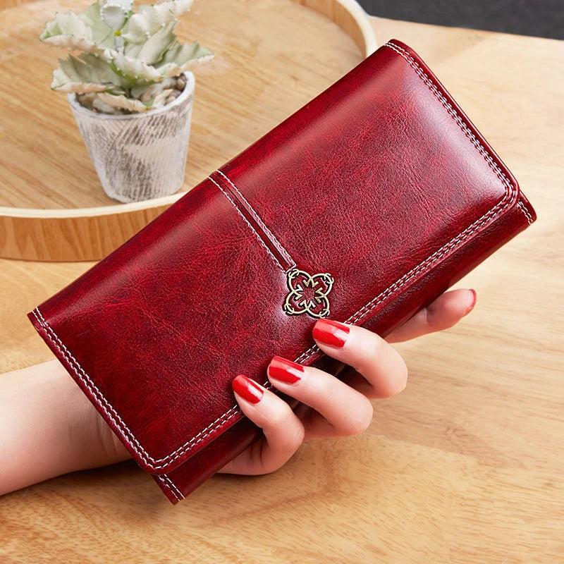 Women's PU Leather Wallet With Card Holder And Coin Pocket