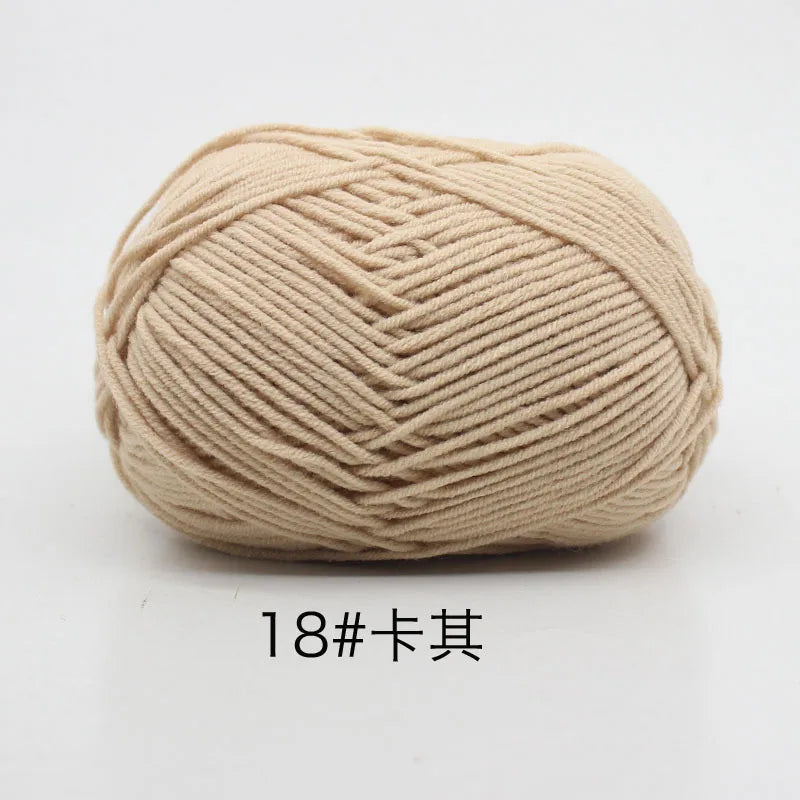 Milk Cotton 4 Ply Yarn For Crochet And Knitting Crafts