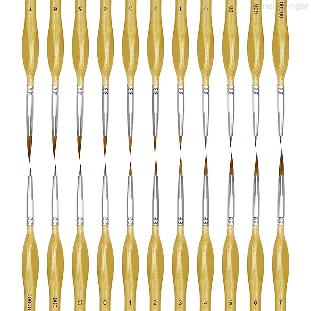 Lonely Finger Fine Detail Paint Brush Set For Miniatures