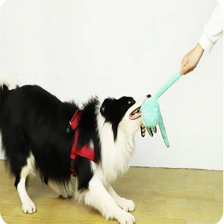 Dog Plush Octopus Squeaky Toy For Interactive Play