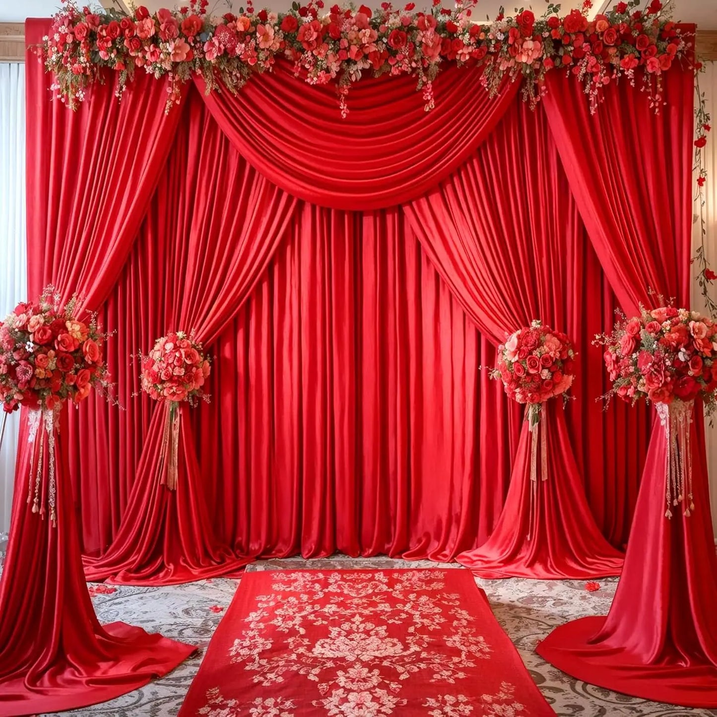 Hign-concerned Wrinkle Free Backdrop Curtains For Weddings And Parties