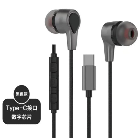 Kecesic Type C Wired Earphones With Microphone For Samsung Huawei