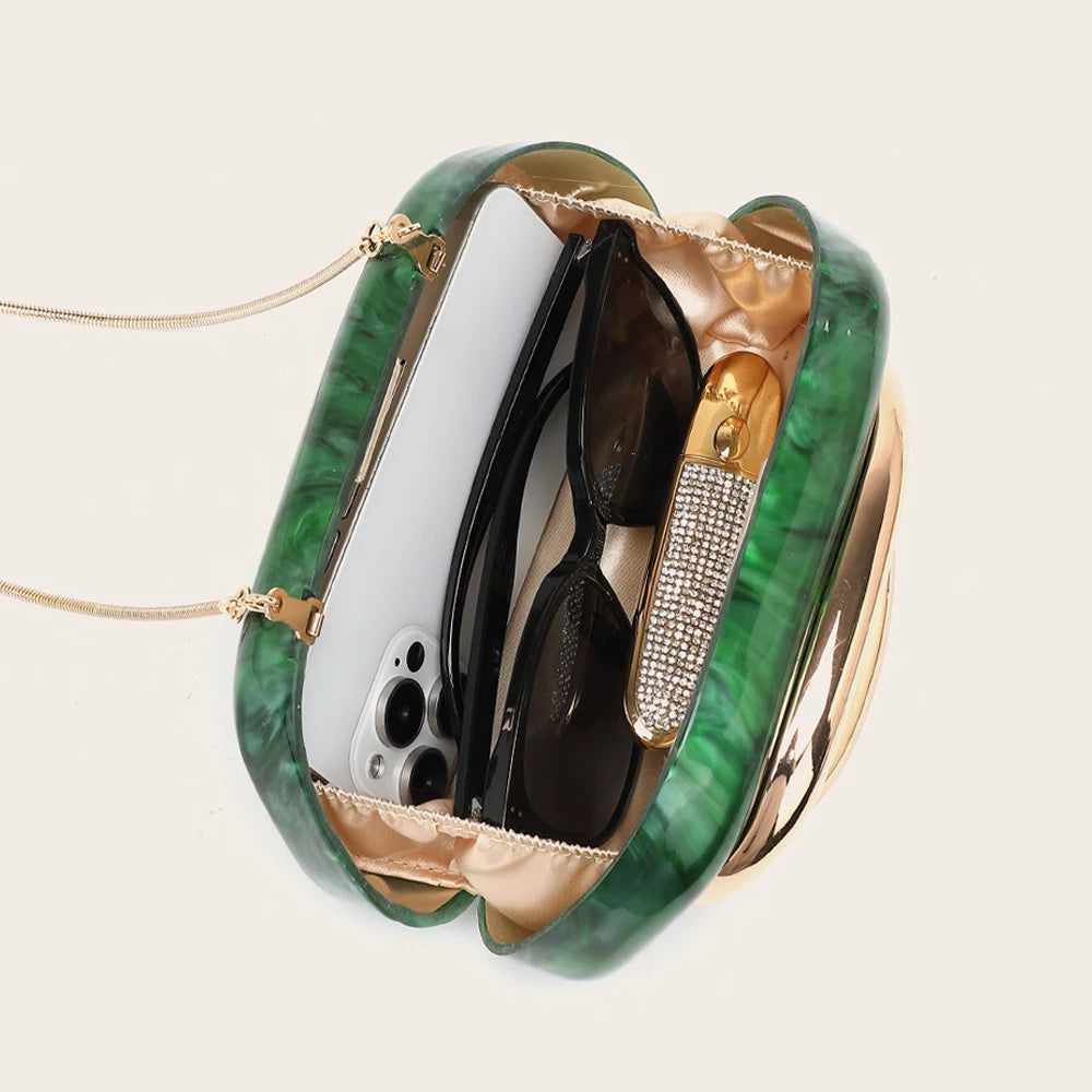 YYWCN Box Bag Metal Details Crossbody Purse