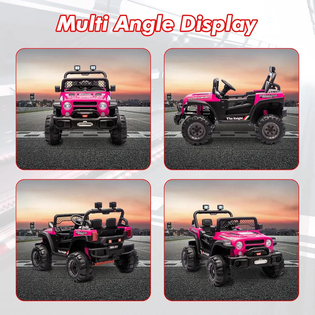 HiMISS 12V Kids Ride On Car Remote Control Music Lights