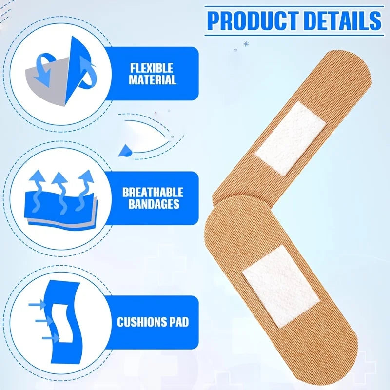 Disposable Fabric Bandages Breathable Skin Tone Plasters