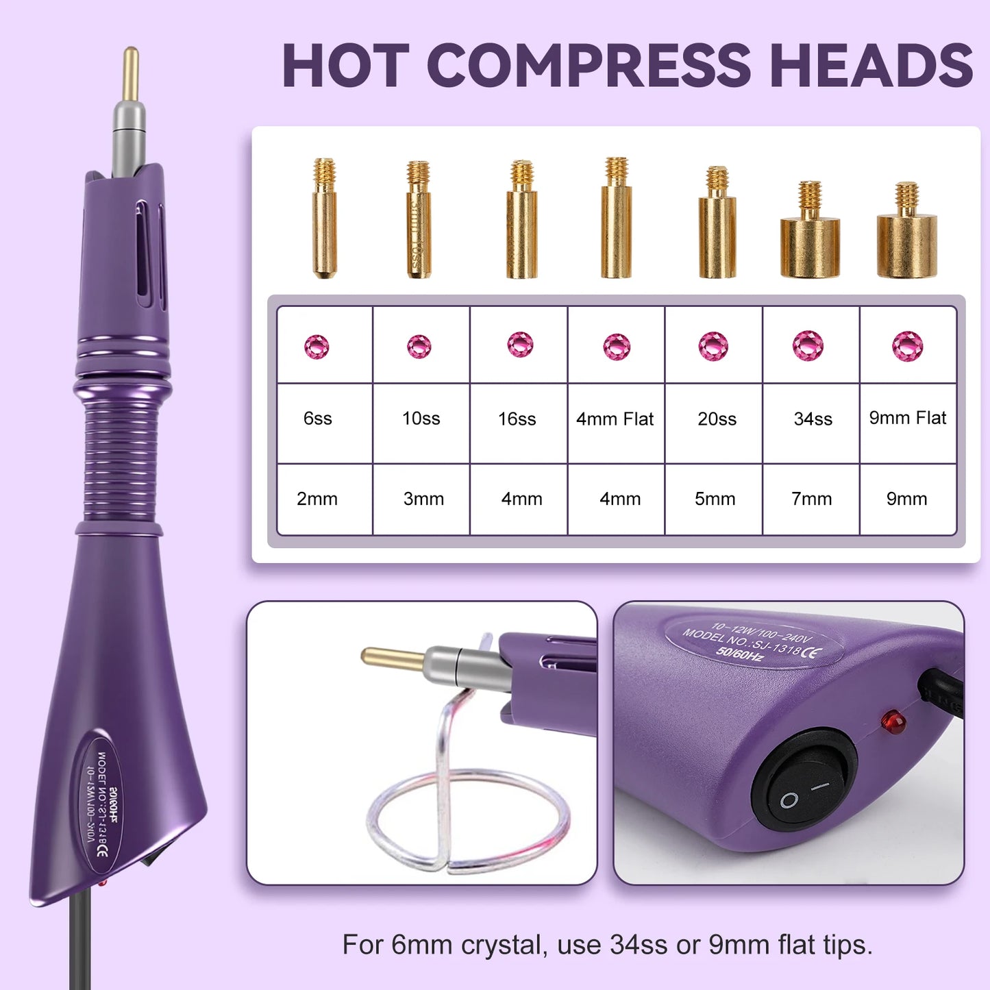 Hotfix Rhinestone Applicator Tool Kit For Clothes And Fabric Crafts