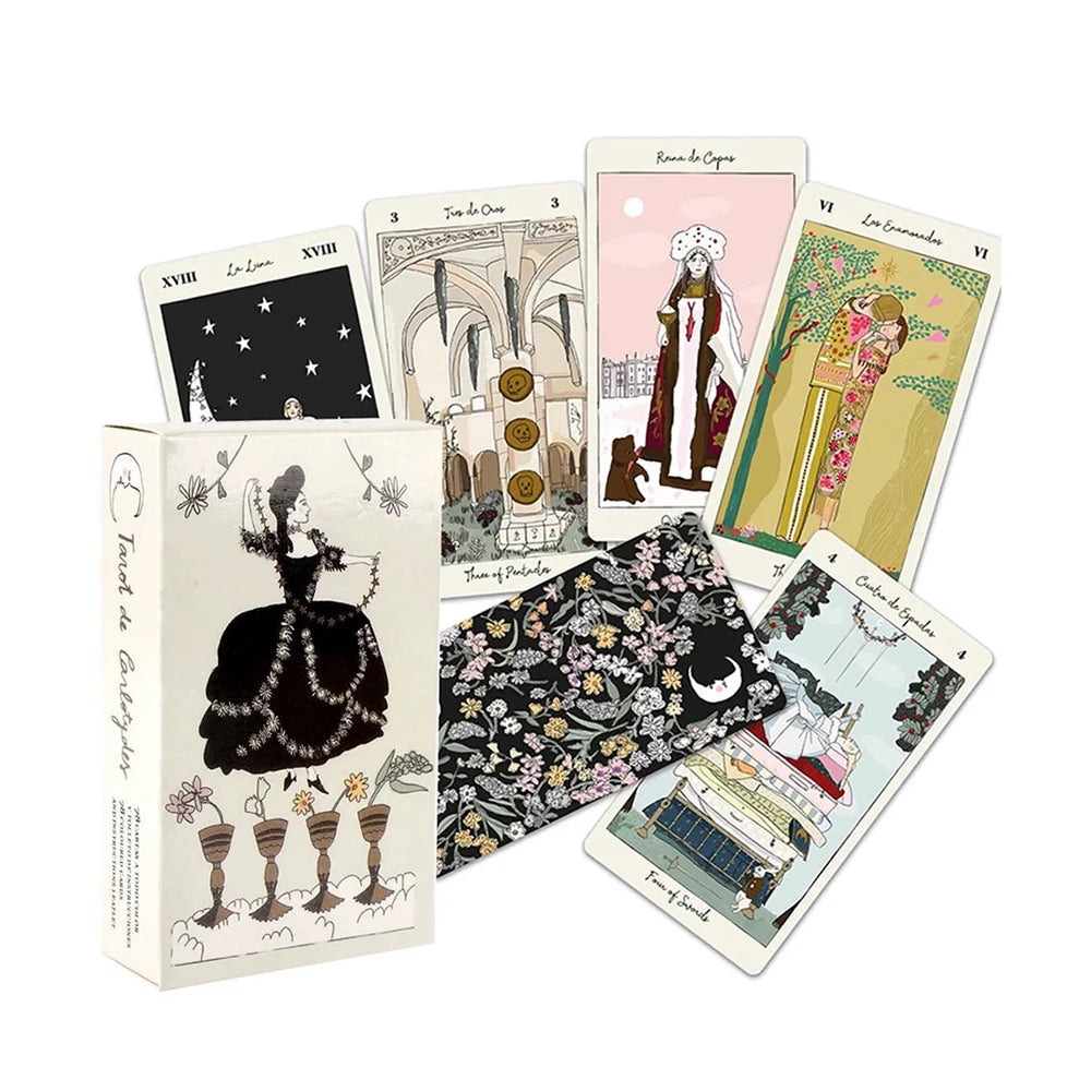 Tarot De Carlotydes 78 Card Deck Vintage Gothic Artwork
