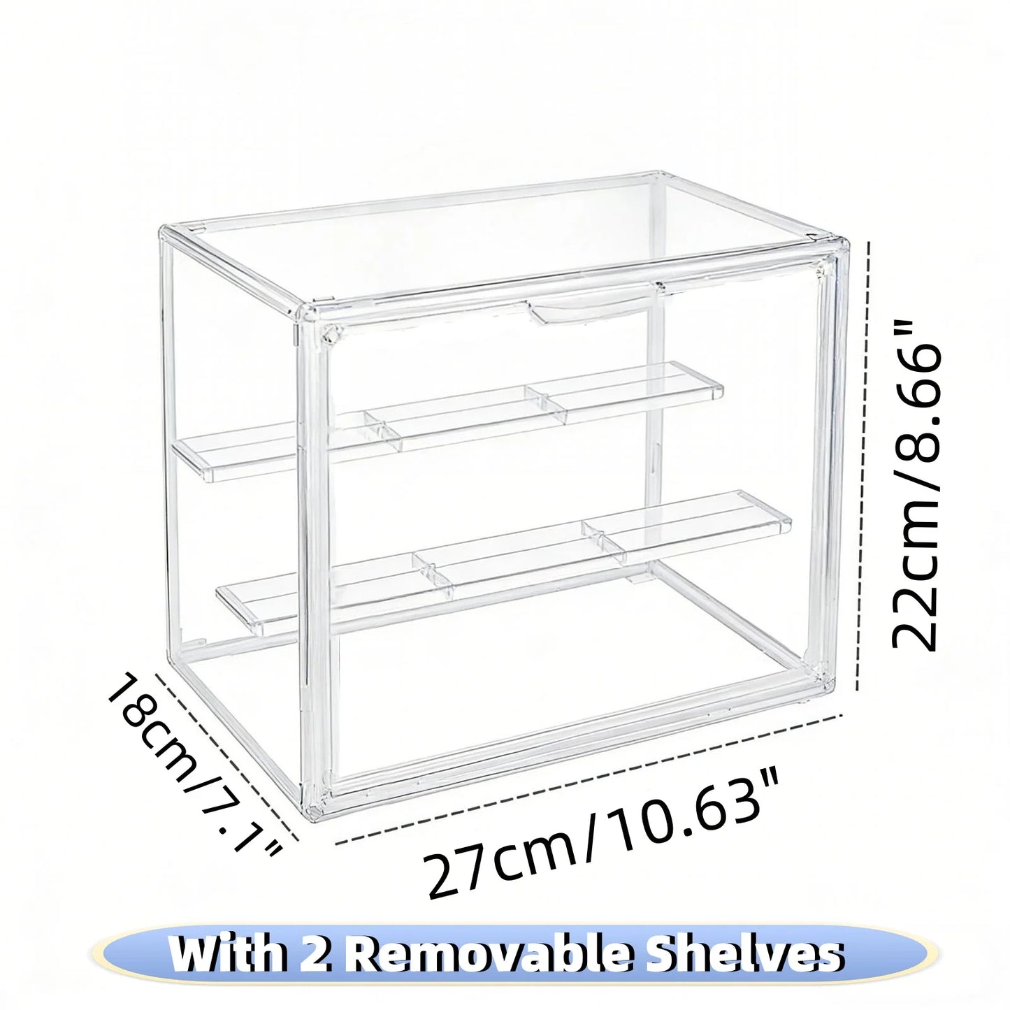 Stackable Acrylic Display Case With Magnetic Door For Figures