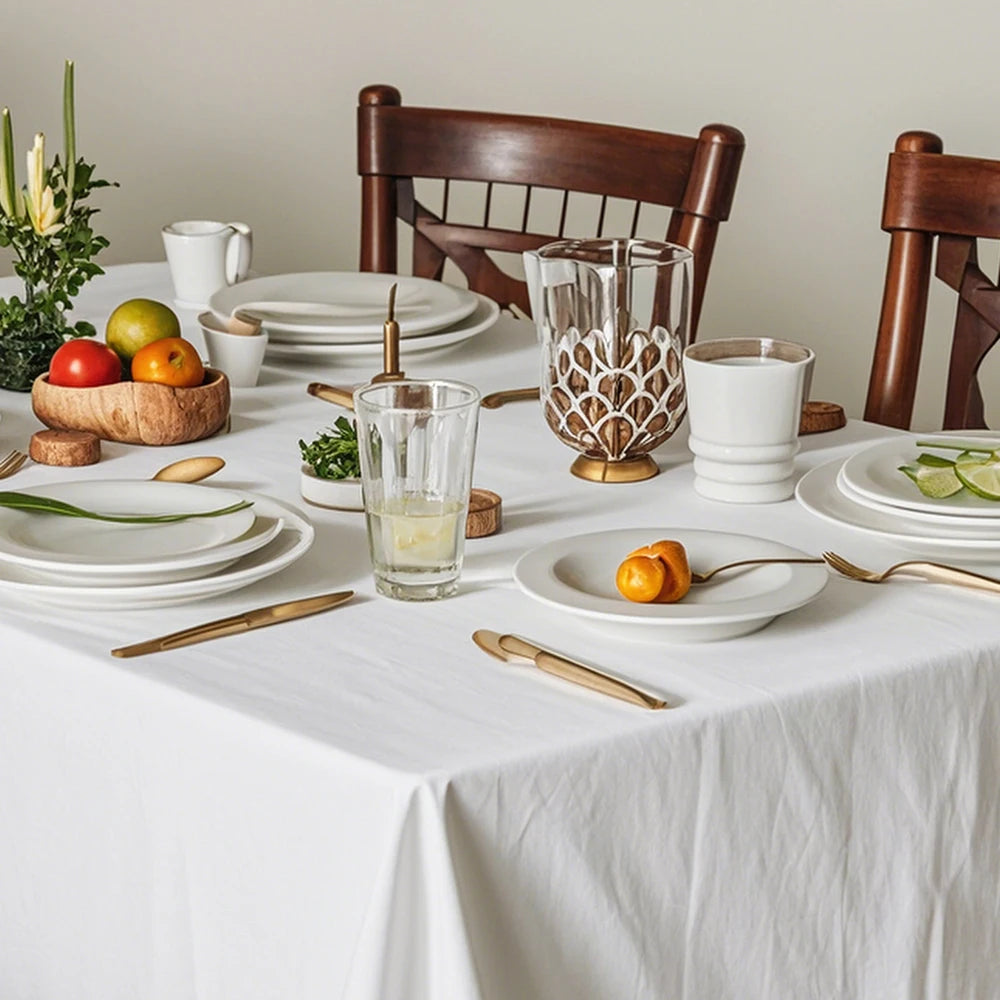 READOR 12Pcs Rectangle Polyester Tablecloths for Events