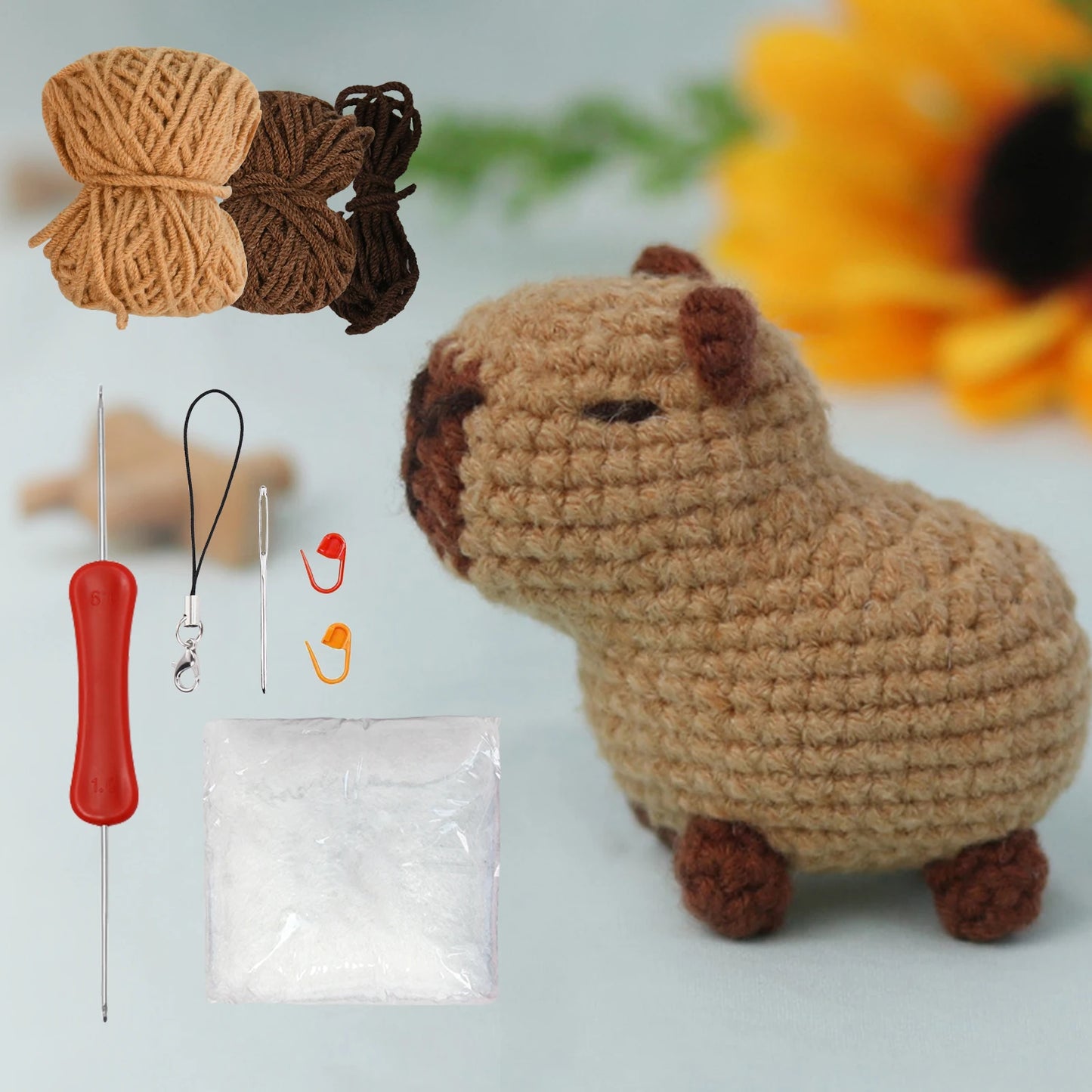 Capybara And Turtle Crochet Kit Beginner Friendly Animal Craft Set