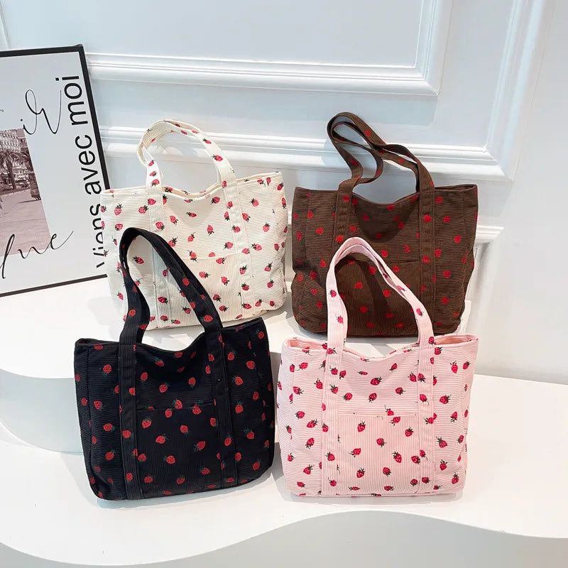 Women Polyester Bucket Bag Beach Fashion Tote Shoulder Handbag Versatile