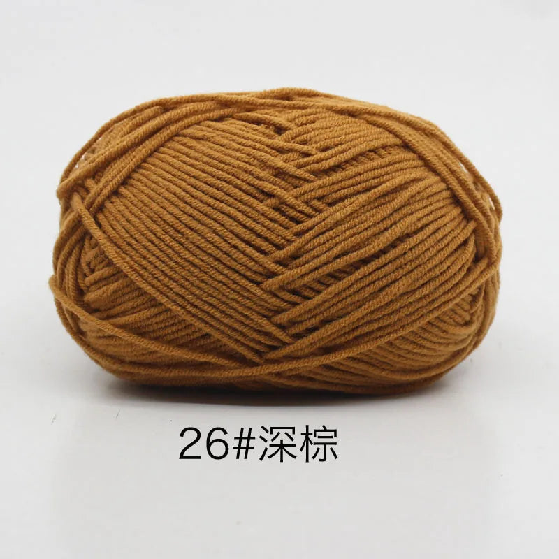 Milk Cotton 4 Ply Yarn For Crochet And Knitting Crafts