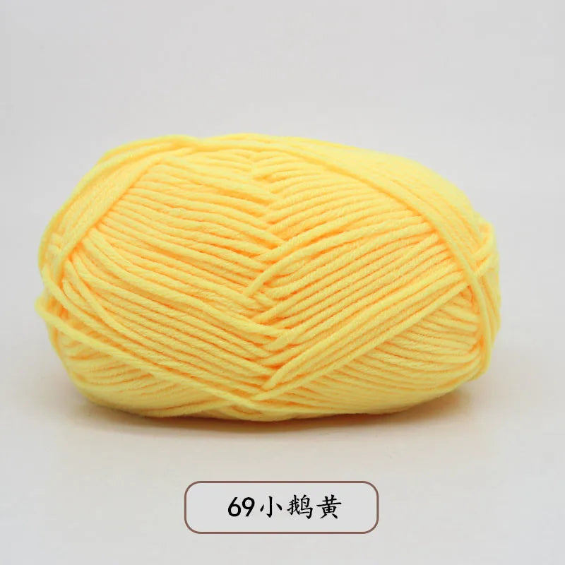 Milk Cotton 4 Ply Yarn For Crochet And Knitting Crafts