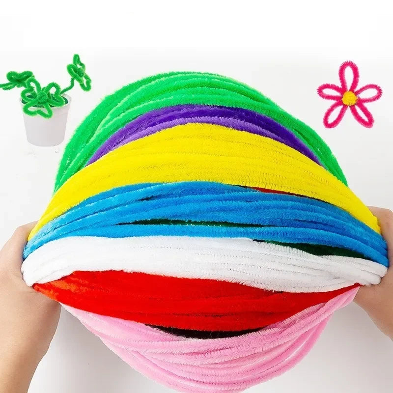 NONEDIY Toys Chenille Pipe Cleaners Fluffy Plush Stems