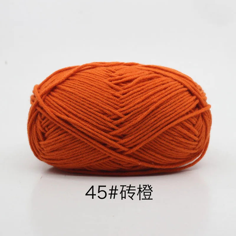 Milk Cotton 4 Ply Yarn For Crochet And Knitting Crafts