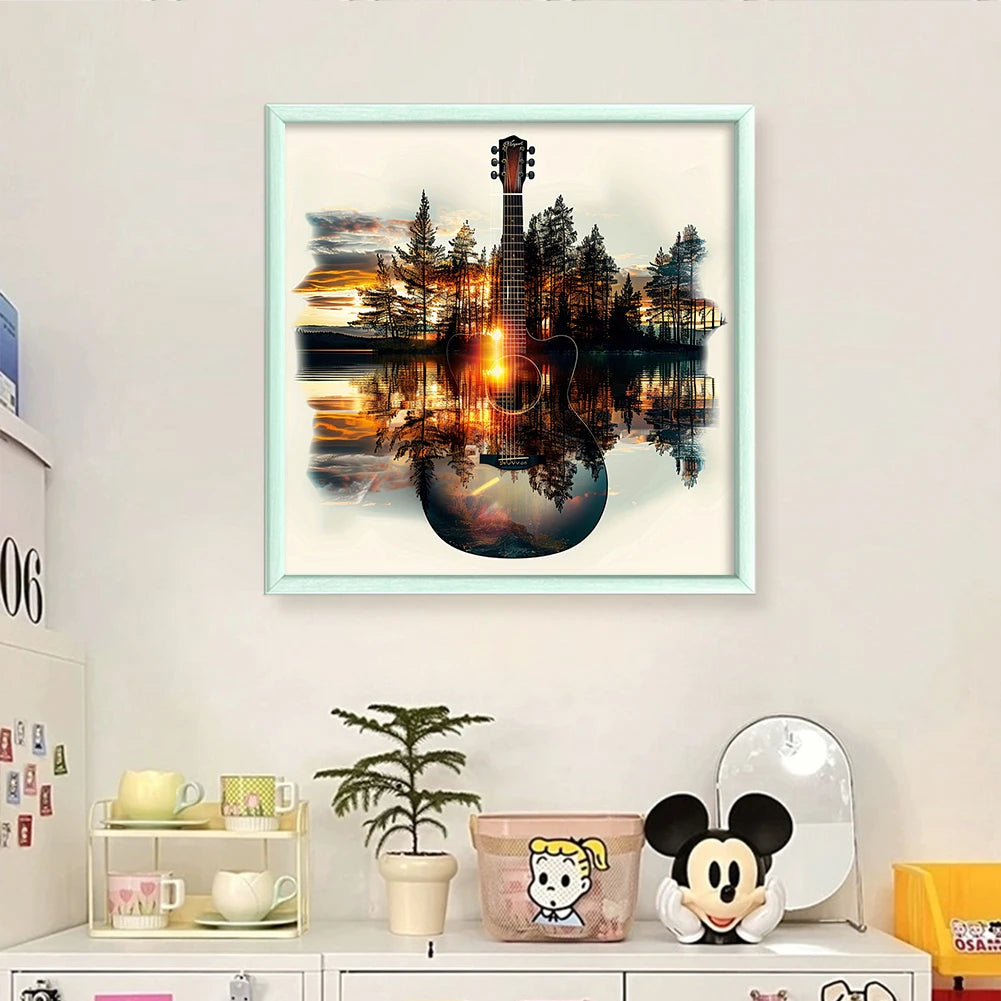 Alloet Full Embroidery Eco Cotton Thread 11CT Printed Scenery Cross Stitch Kit Art