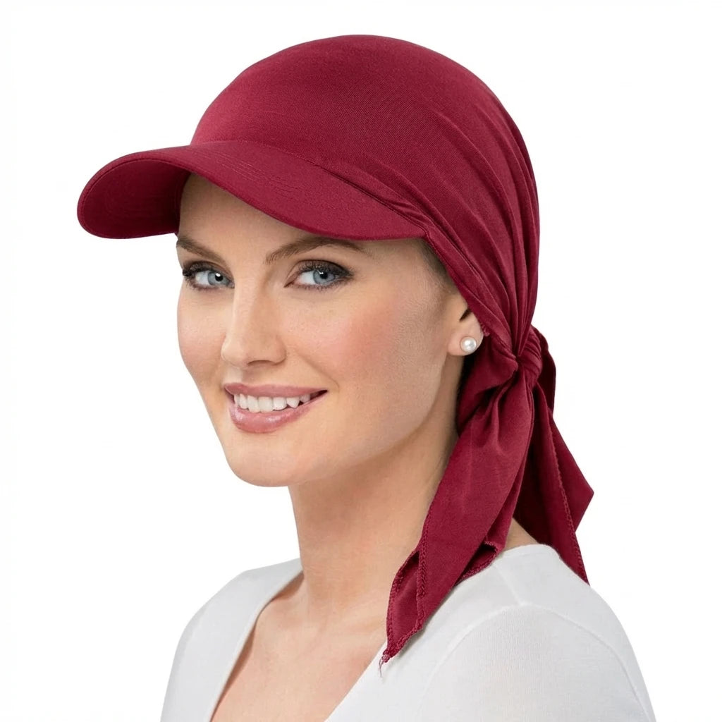 Women Turban Sun Hat With Brim Outdoor Casual Cap Style