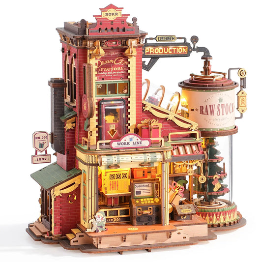 Robotime Dream Gift Factory 3D Wooden Puzzle Home Decor Light