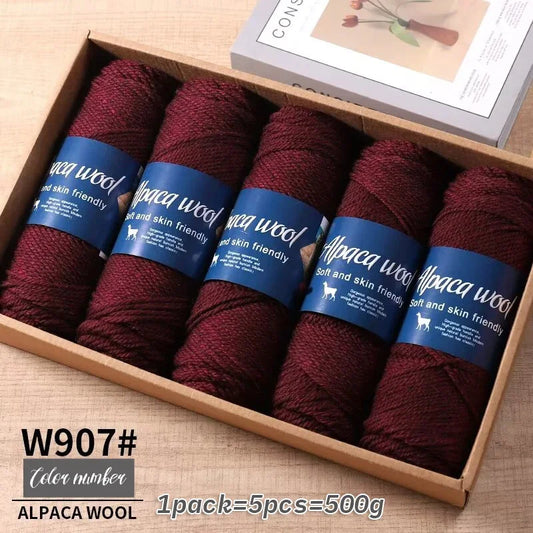 Sichuan Alpaca Wool Yarn Blended Ring Spun Hand Woven For Warm Garments And Accessories