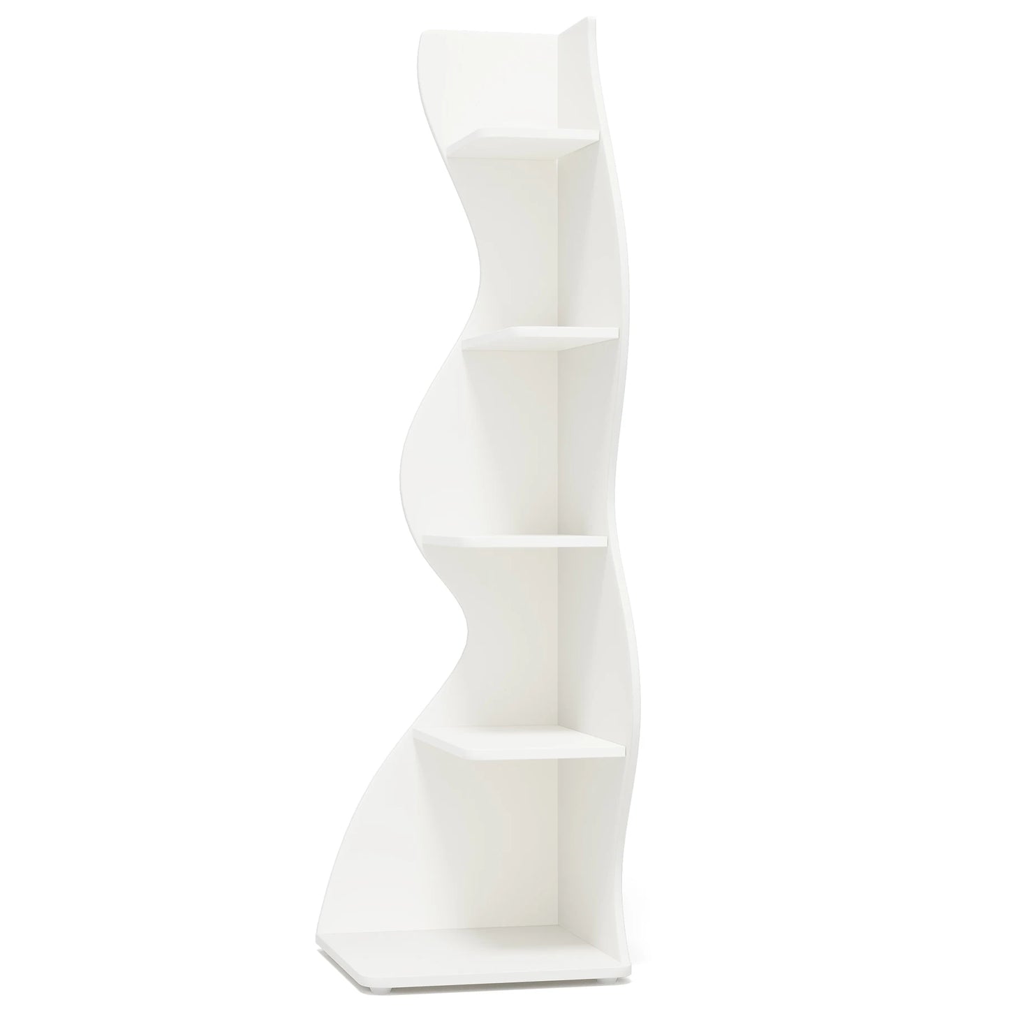 Tribesigns Modern 5 Tier Wooden Corner Storage Shelf