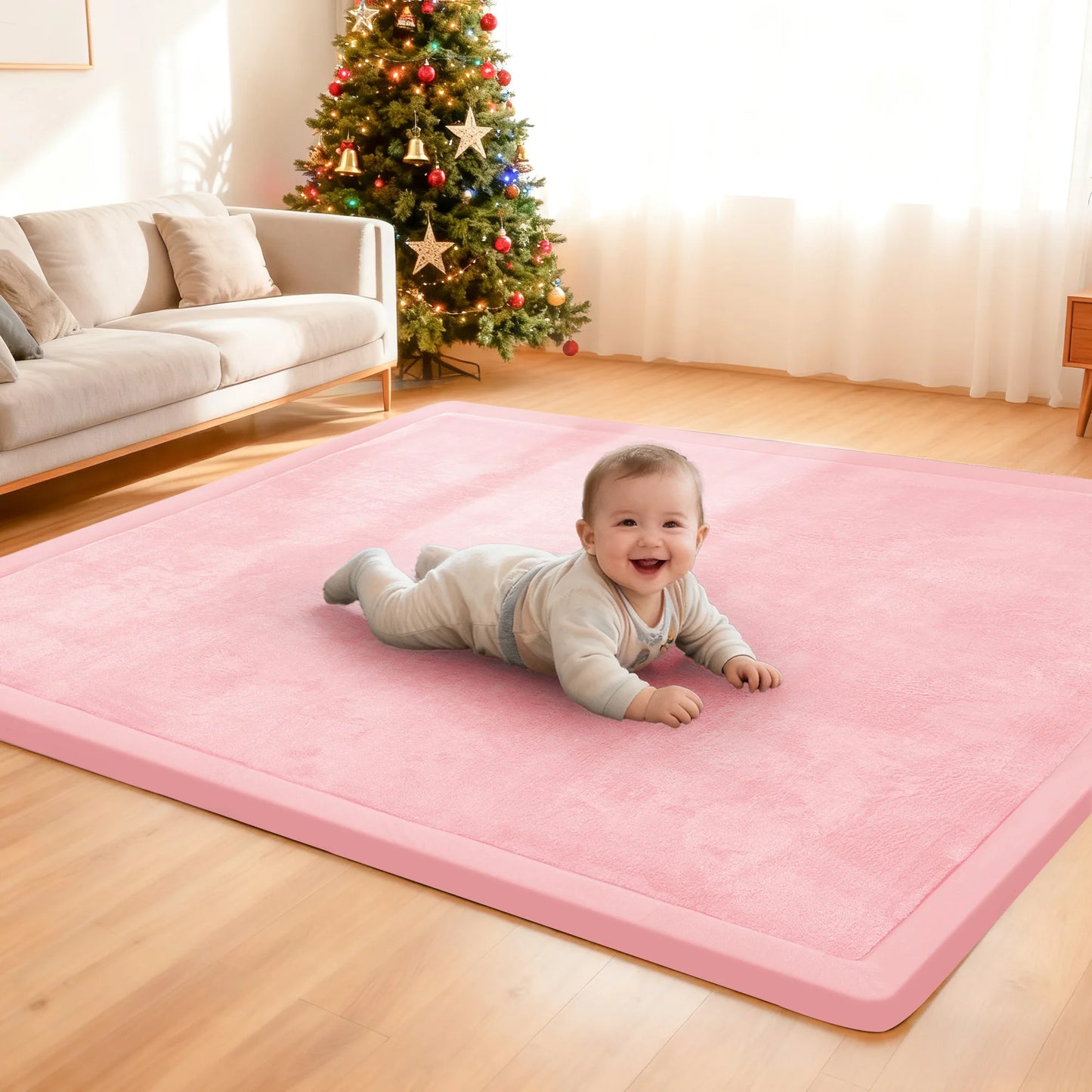 Huloo Sleep Thick Non Slip Baby Play Mat Memory Foam