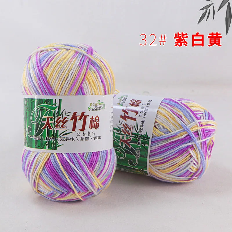Cotton Bamboo Blend Yarn Hand Knitting Crochet DIY Sweater Dolls