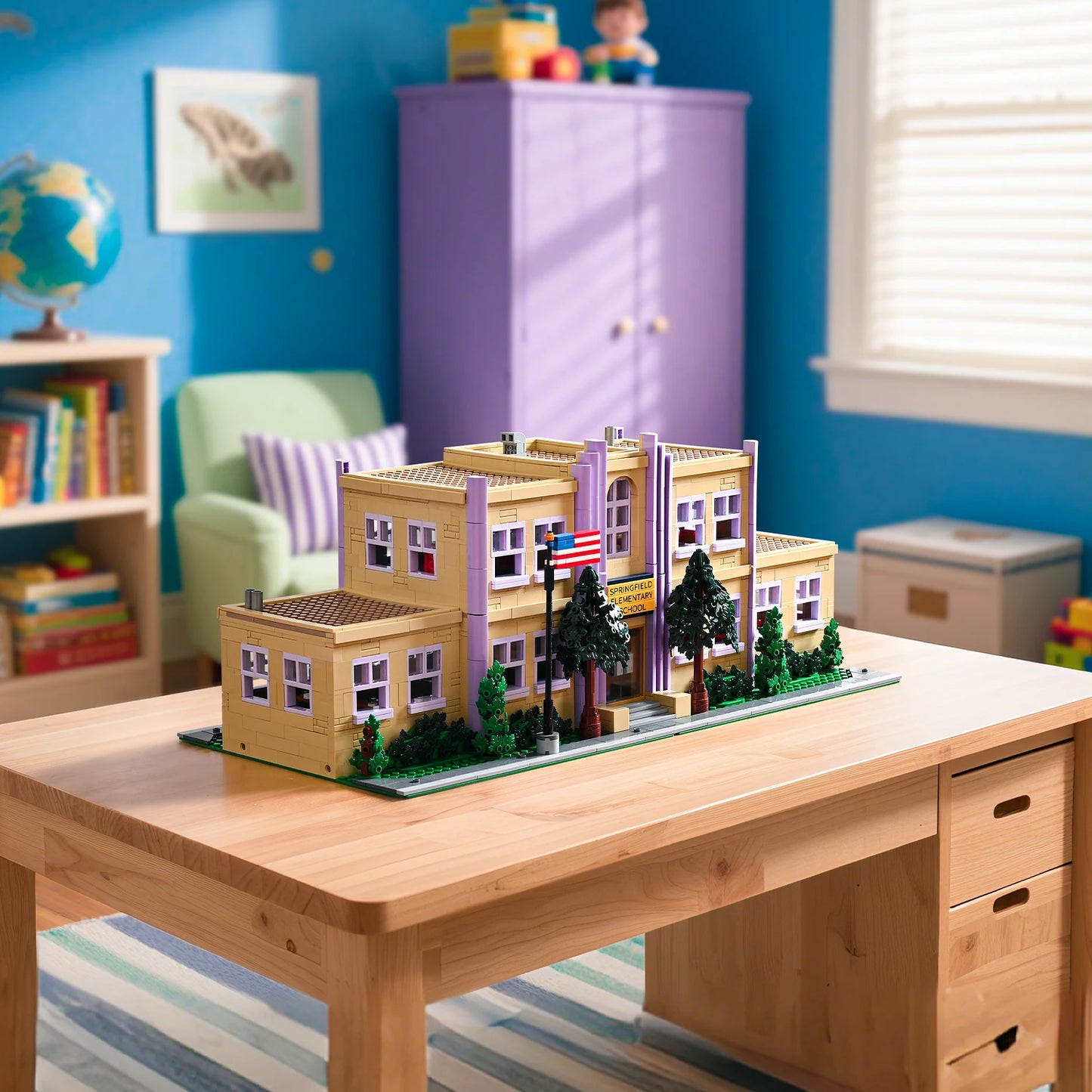 Barweer Springfield Elementary Building Blocks Modular Architecture Set For Kids