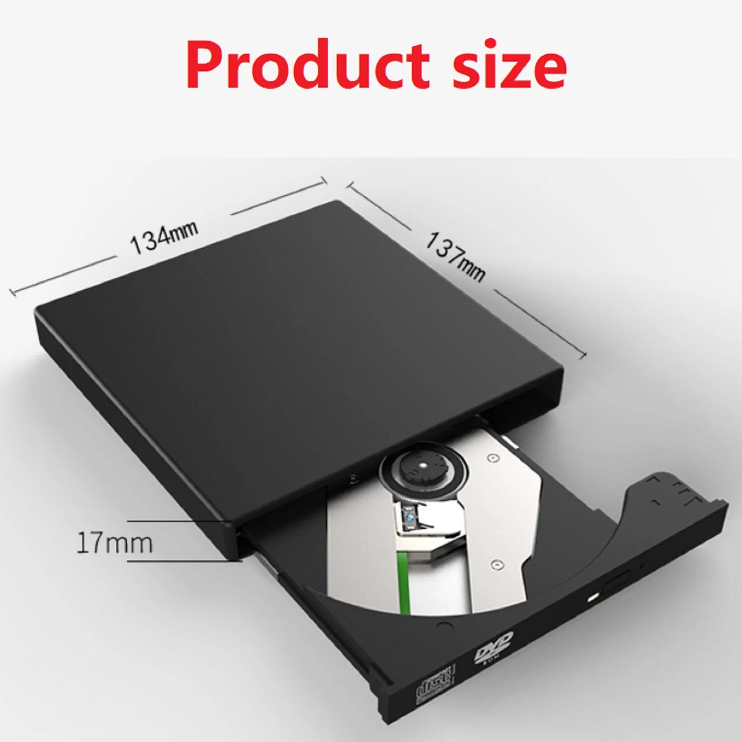 USB 2.0 External CD DVD RW Drive Burner For Laptop