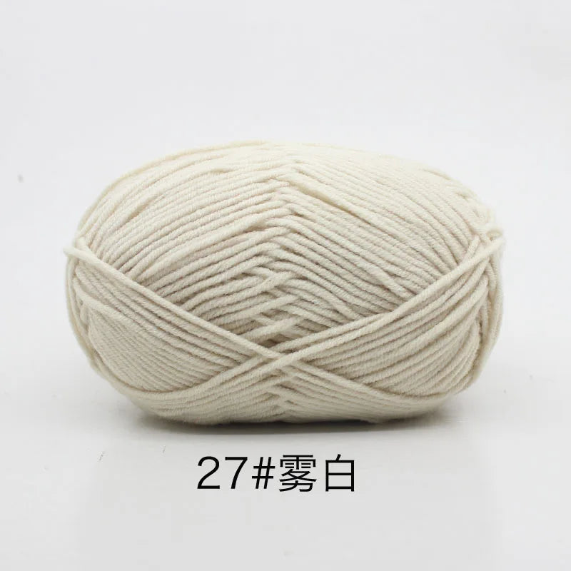 Milk Cotton 4 Ply Yarn For Crochet And Knitting Crafts
