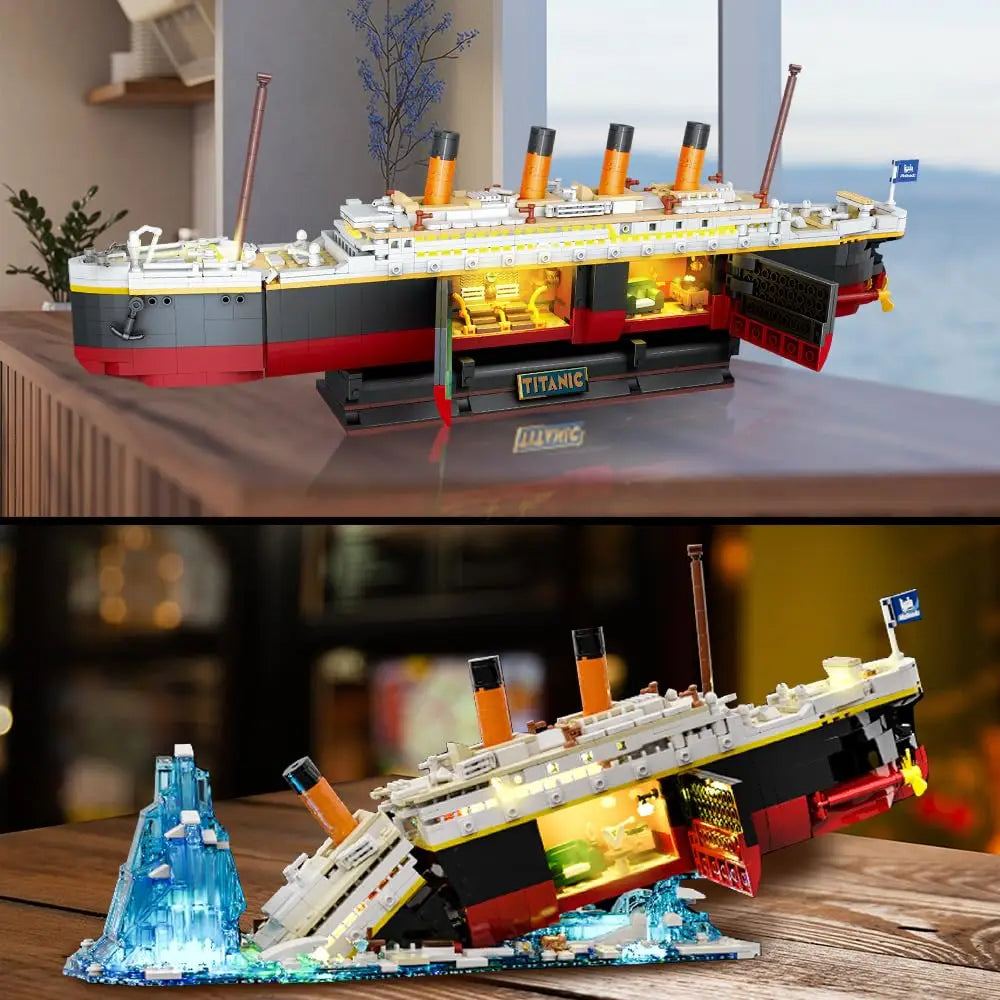 Titanic Building Set 2 In 1 Ship Model With Stands