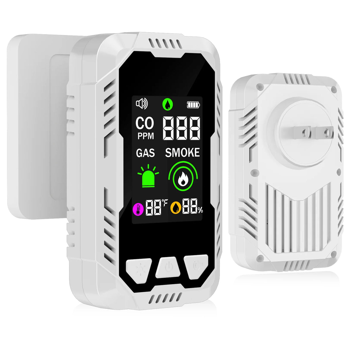 5-In-1 Carbon Monoxide Smoke And Gas Detector With Hd Screen
