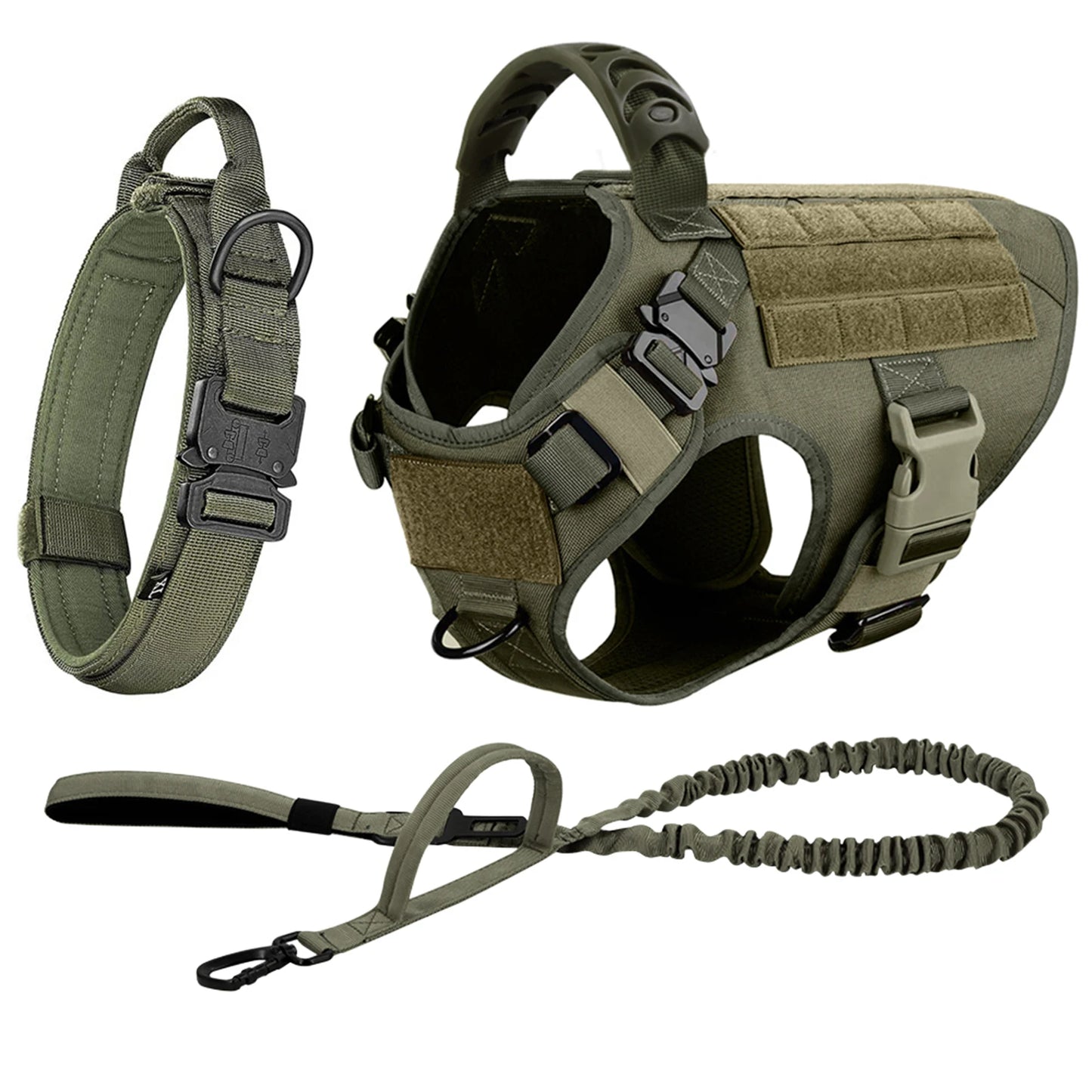 Dog Harness Leash Set Nylon Padded Quick Release Buckle Training