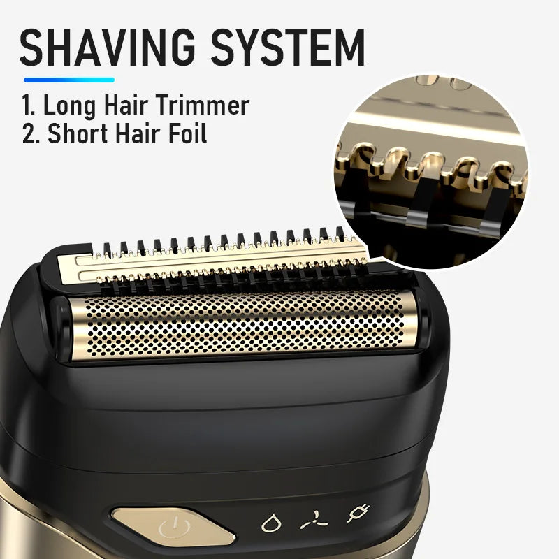 Men Electric Foil Shaver Wet Dry Cordless Rechargeable Razor