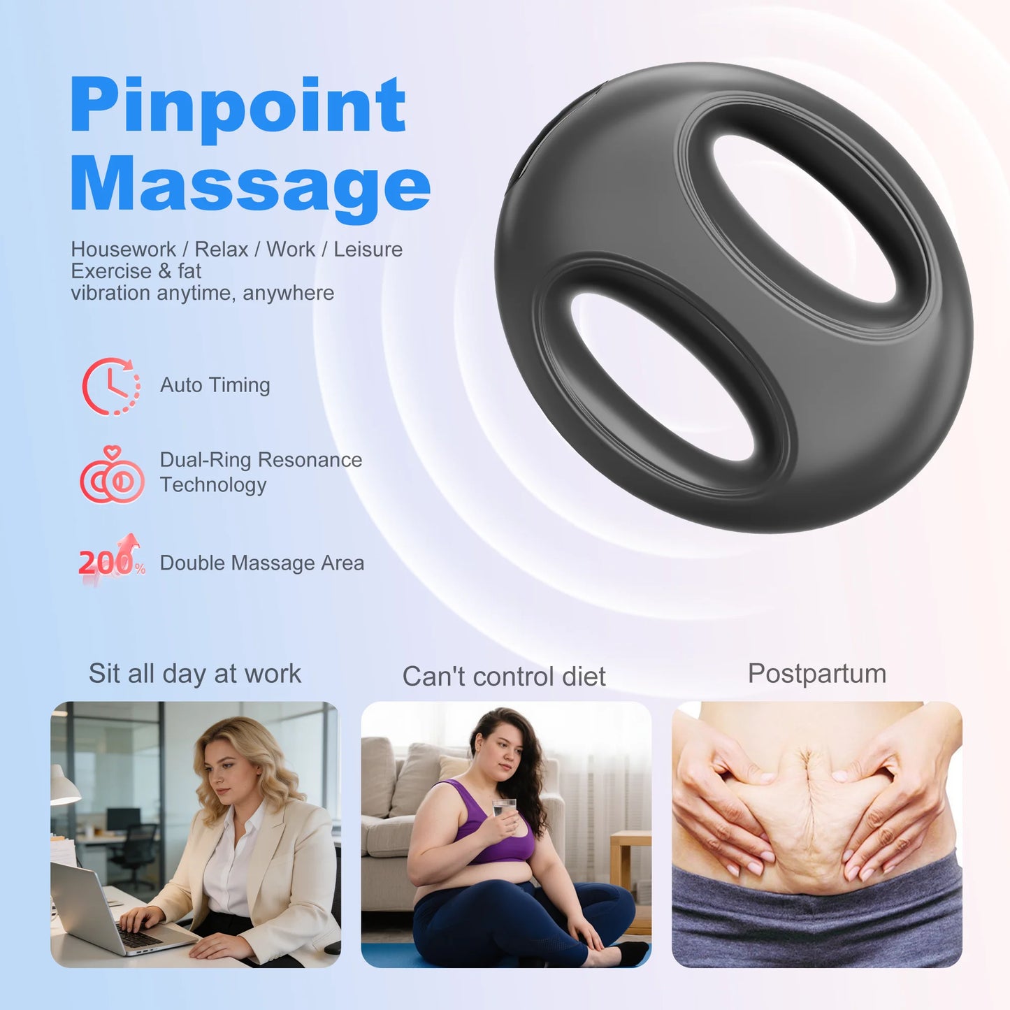Leercon Portable Mini Fascia Ring Massager For Muscle Relief