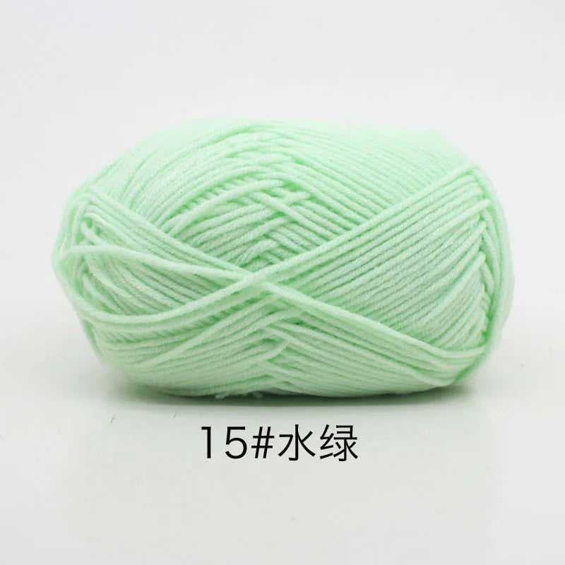 Milk Cotton 4 Ply Yarn For Crochet And Knitting Crafts