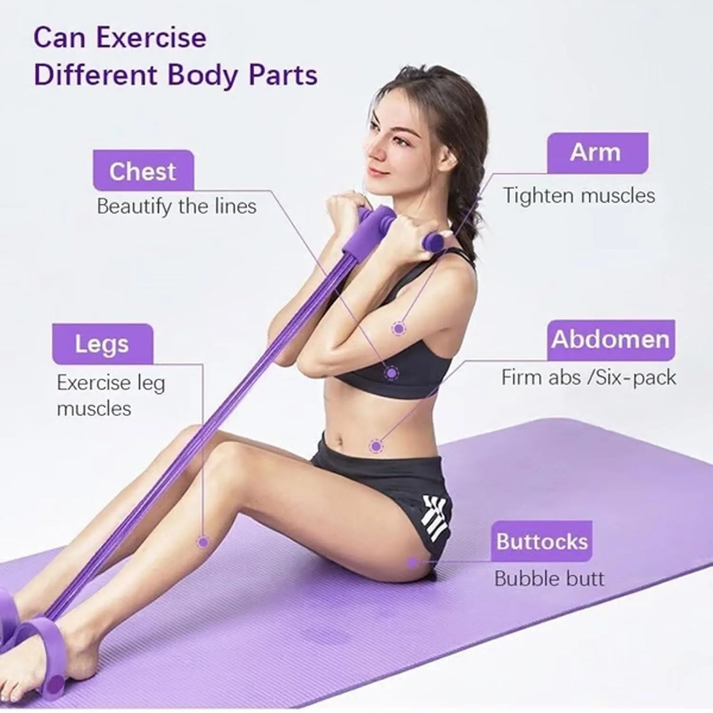 Multifunctional Yoga Pedal Resistance Band for Home Workouts